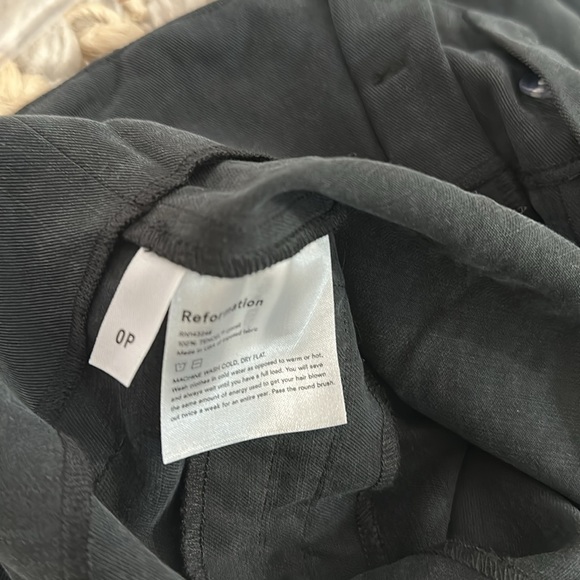 NWT Reformation Petite‎ Avalon Pant black size 0P - Picture 7 of 7
